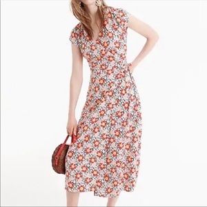 J Crew Mercantile•Seventies Floral Easy Wrap Dress MIDI VISCOSE SMALL S